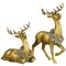 Northlight Reindeer with Wreaths Christmas Figurines - Gold - Set of 2